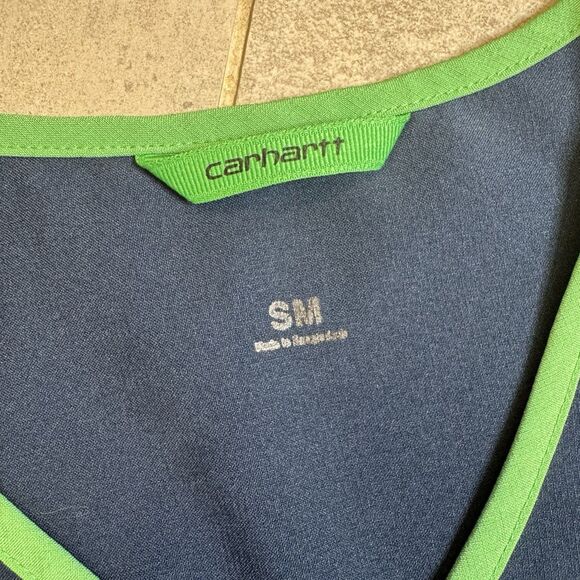 Carhartt Women’s Rugged Flex Scrubs Set Navy Top Small C12510 & Pants C52510 XS - Picture 3 of 13